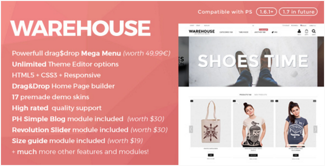 Warehouse - Responsive Prestashop 1.6 Theme + Blog