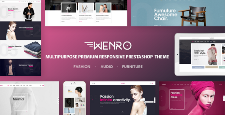 Wenro - Multipurpose Responsive Prestashop Theme 16 Homepages Fashion, Furniture, Digital and more