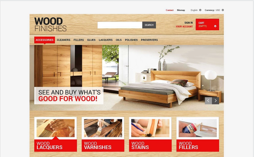 Wood Finishing: PrestaShop Design Themes