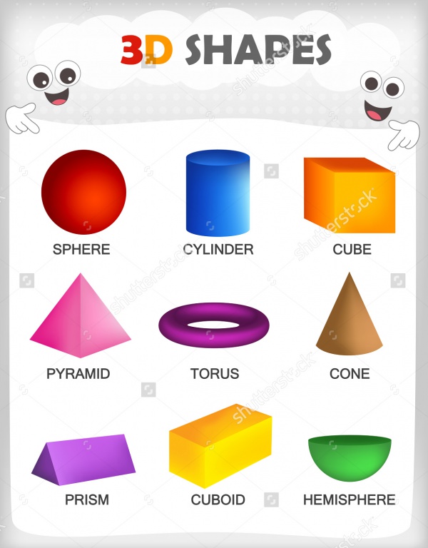 Colorful 3D Brilliant Collection Of Shapes