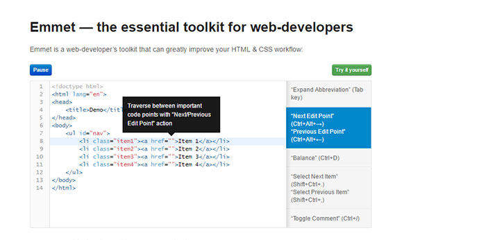 Emmet: Best CSS Tools