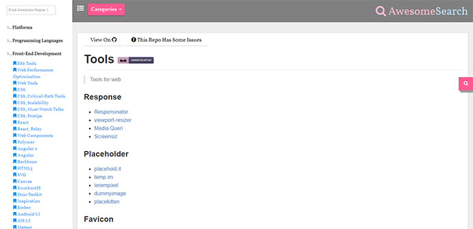 Awesome Search: Best CSS Tools