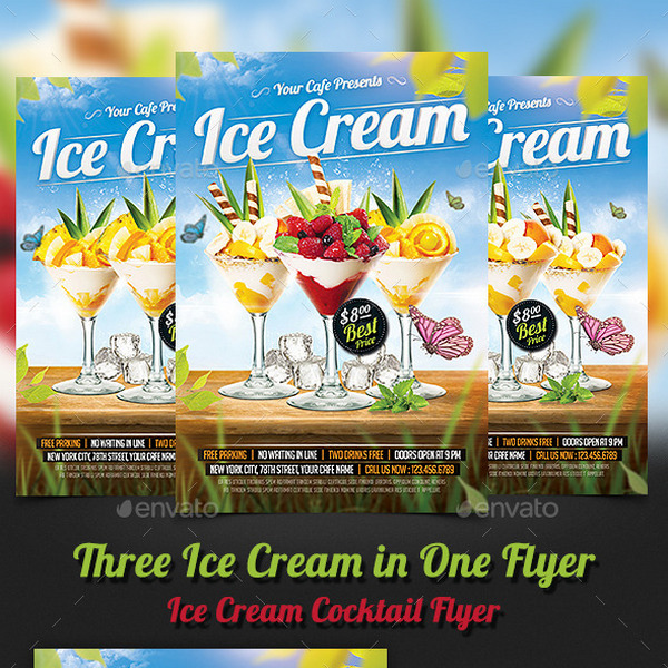 Ice Cream and Cupchake Shop Flyer Templates