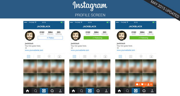 Best Free Instagram PSD Templates