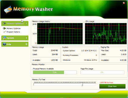 Memory Washer: Best Effective Free Memory Optimizer Software For Windows