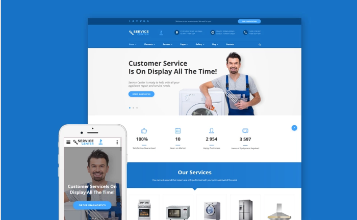 Maintenance HTML Website Templates