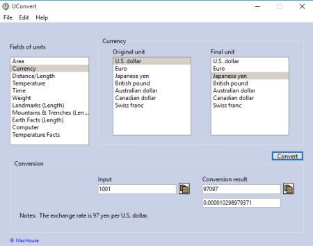 UConvert: Top Free Windows Currency Converter Softwares