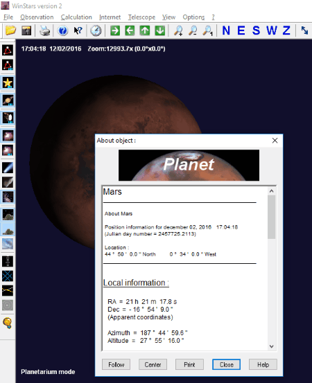 WinStars: Best Free Windows Planetarium Softwares