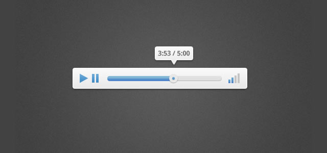 Clean and Elegant Audio Player in Photoshop
