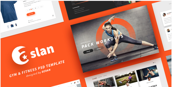 ASLAN | Gym & Fitness PSD Template