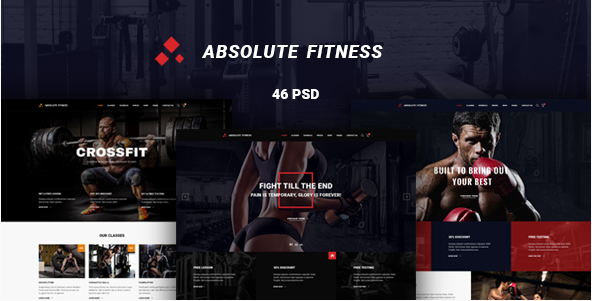 Fitness PSD Template