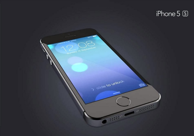 Angle View iPhone 5s Mockup