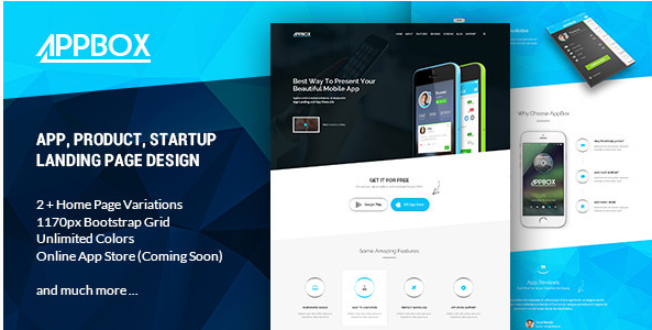 AppBox - App Landing PSD Theme