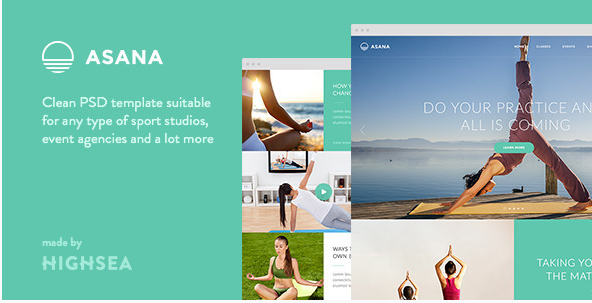 Asana - Sport and Yoga PSD Template