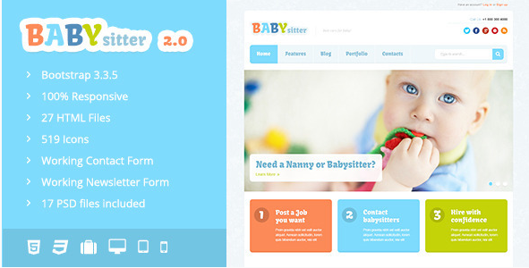 Babysitter: HTML5 Website Templates