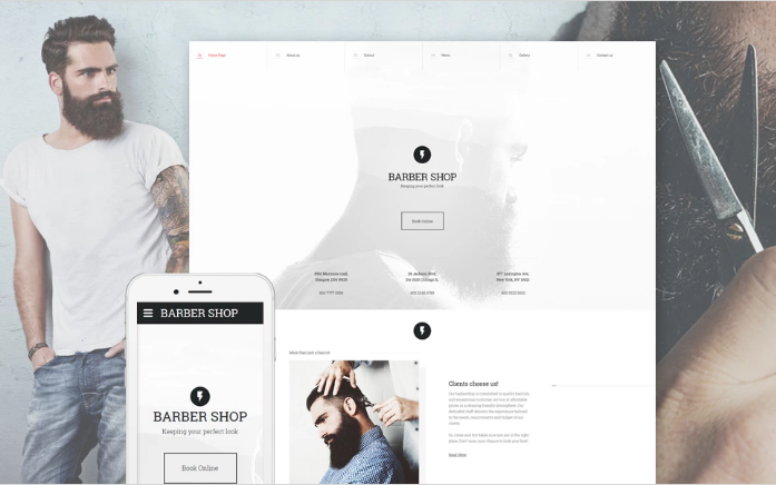 Barber Shop Website Template