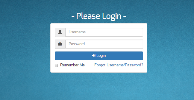 Basic Login Form using Bootstrap