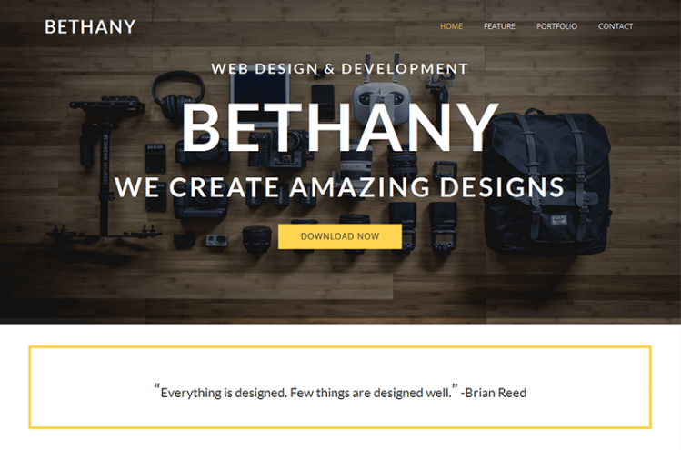 Bethany – Free Onepage Bootstrap