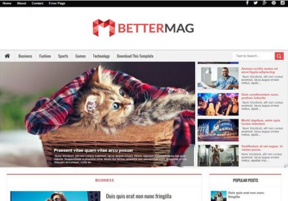 Better Mag-Free Blogger Template