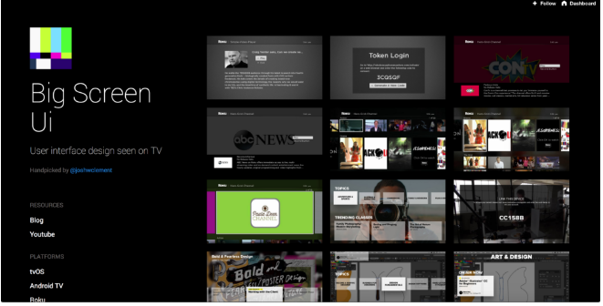Big Screen Ui: Web Design Inspiration Resources