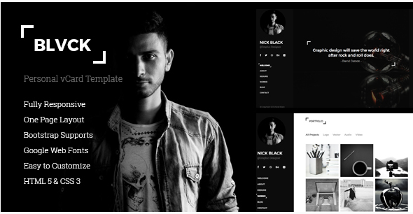 Blvck: Resume Website Templates