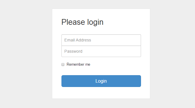 Bootstrap Snippet: Login Form