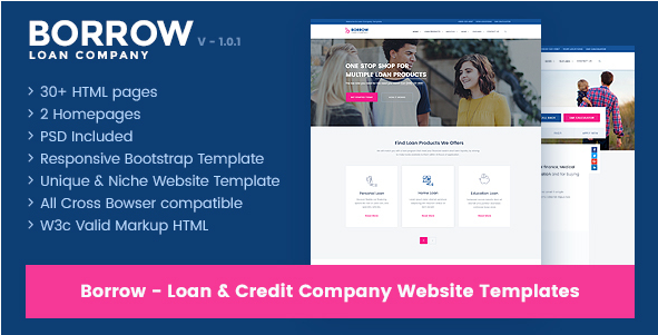 Borrow: HTML5 Website Templates