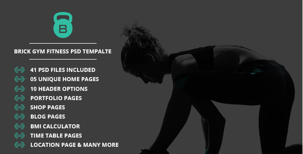 Brick Fitness PSD Template