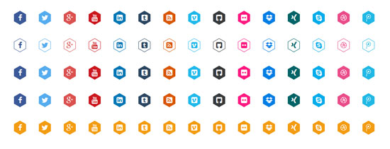 CSS3 Hexagon Buttons