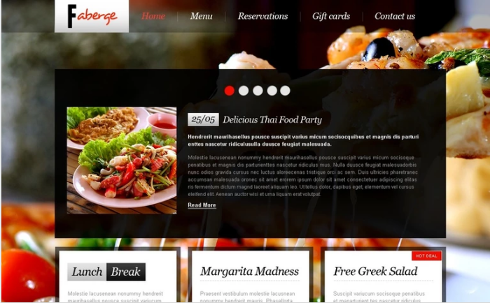 Cafe and Restaurant PSD Template