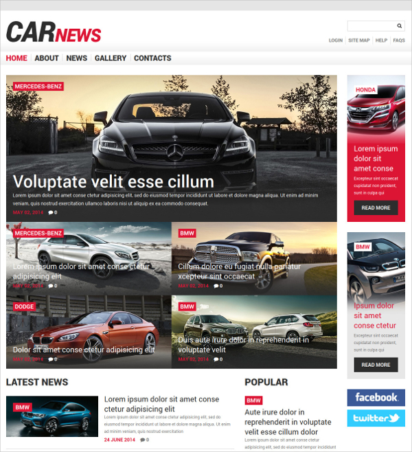 Car News Joomla Template