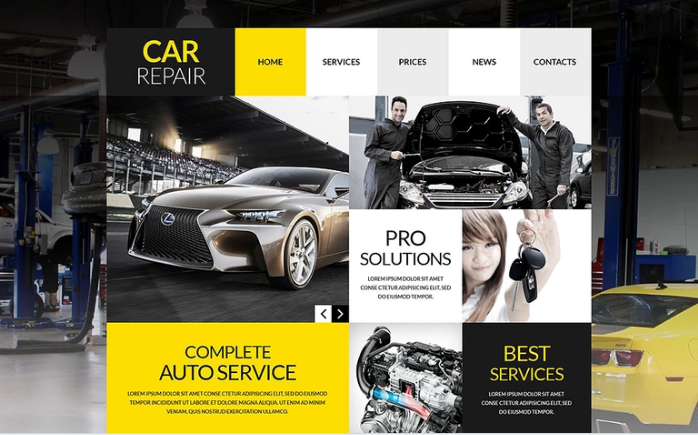 Car Repair PSD Template