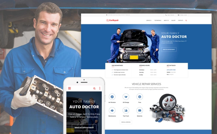 Car Repair: HTML5 Website Templates