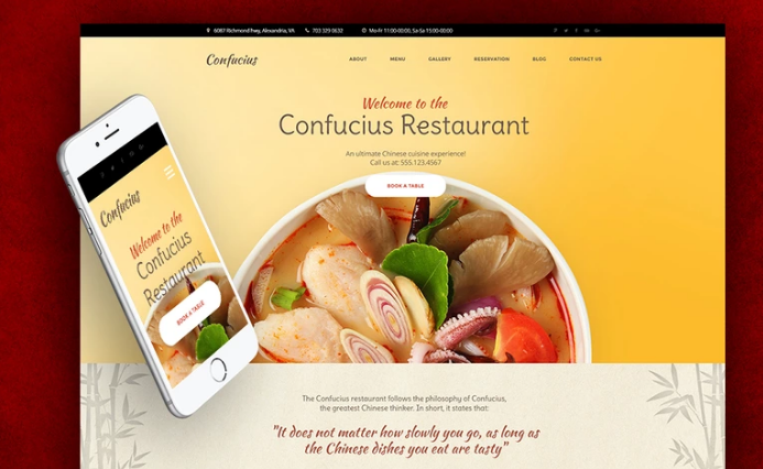 Chinese Restaurant: Responsive WordPress Themes