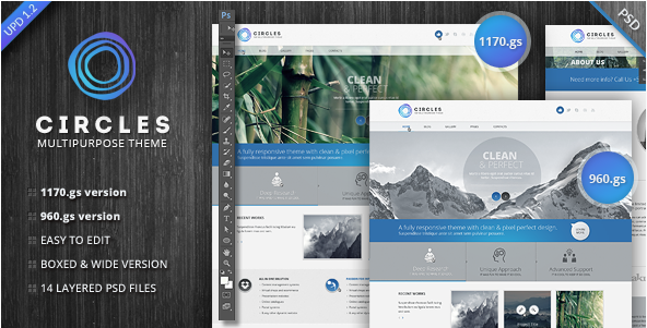 Circles PSD Template