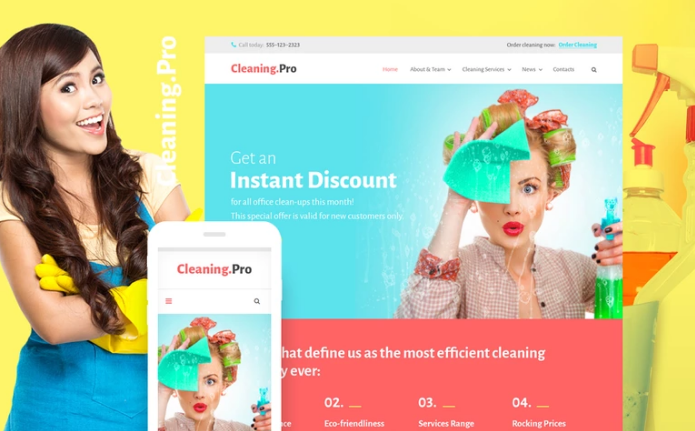 Cleaning & Maid Service Company WordPress Theme