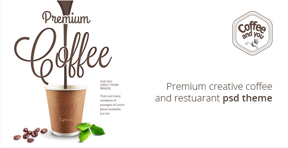 Coffee and You | Cafe and Restaurant PSD Template