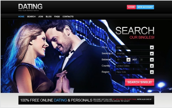 Best Dating PSD Design Templates