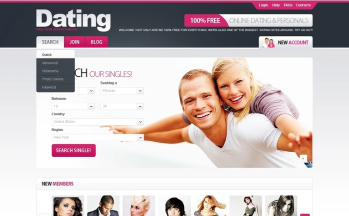 12. Dating PSD Template.