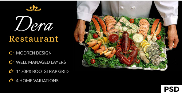 Dera Restaurant PSD Template