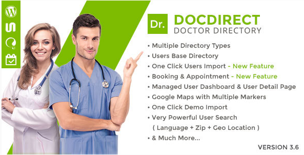 DocDirect - Responsive Directory WordPress Theme for Doctors and Healthcare Profession