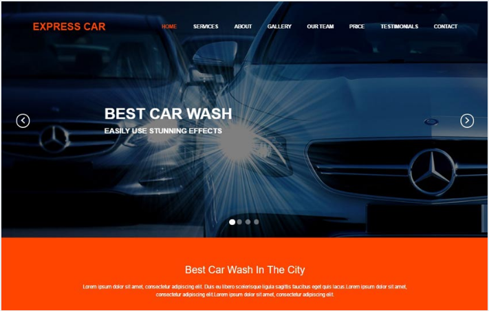 Express Car Wash HTML5 Responsive Web Template