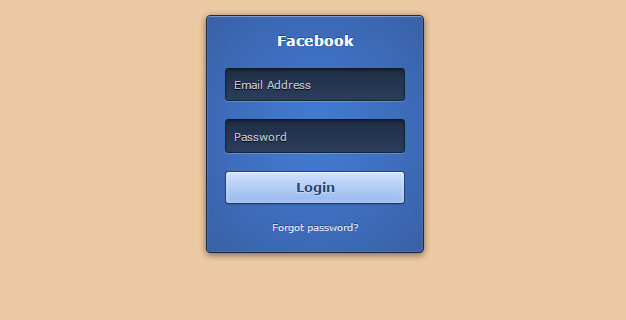 Facebook Login Form