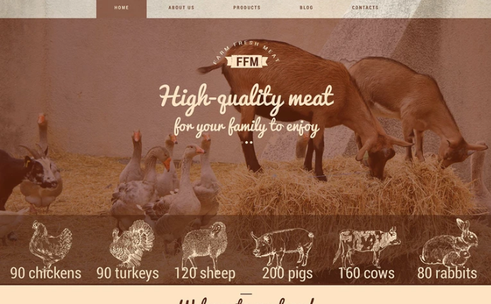 Farm Fresh Meats WordPress Theme