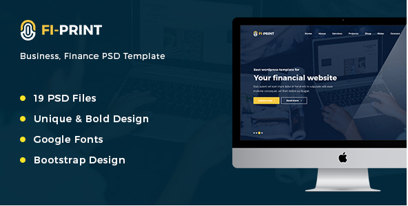  Fi-Print – Business, Finance PSD Template