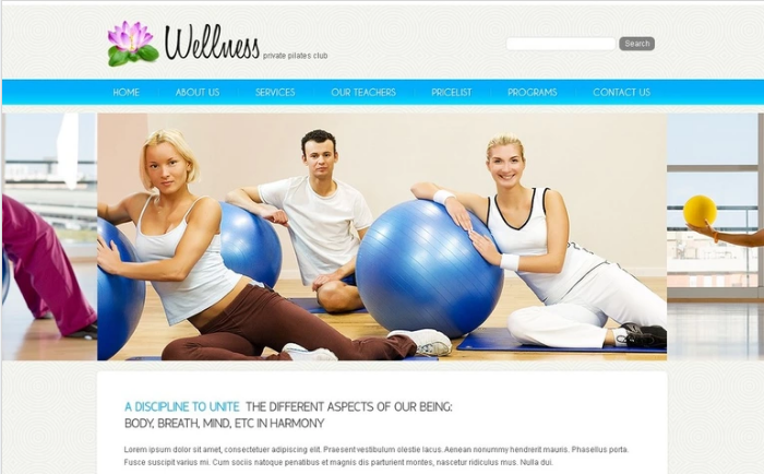 Fitness PSD Template