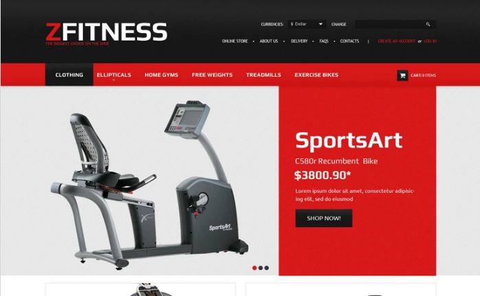 Fitness PSD Template