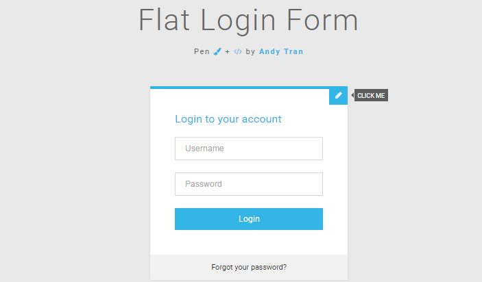 Flat Login Form 3.0