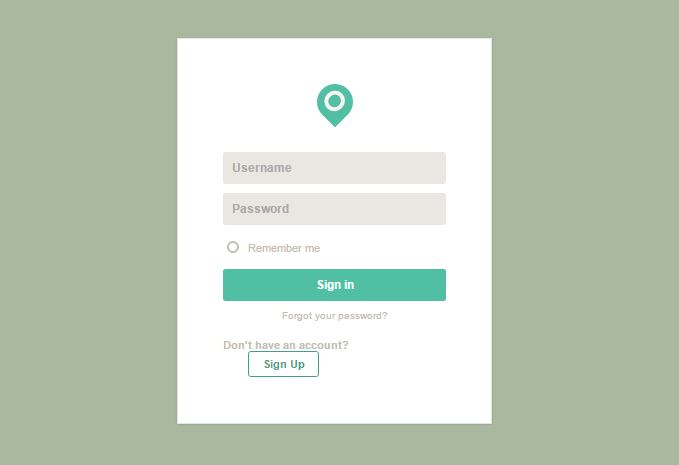 Flat login form