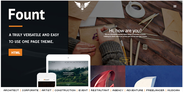 Fount: HTML5 Website Templates
